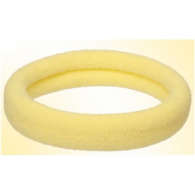 150Pcs Elastic Hair Ties, Nylon Hair Bands, 1.7 Inch in Diameter, Hair Ties for Seamless Hair Accessories for Everyday Use, Suitable for Thick and Curly Hair Ponytail Holder (Light Yellow)