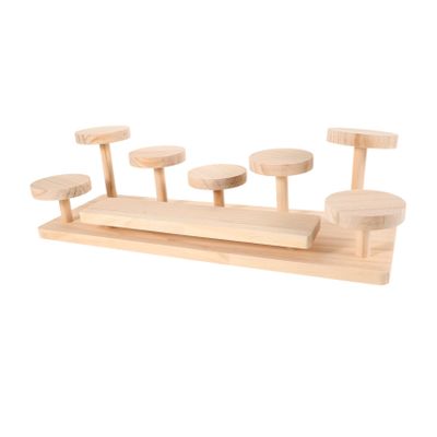 HAKIDZEL Wooden Perfume Holder Organizer Makeup Display Stand Vanity Accessories Rack