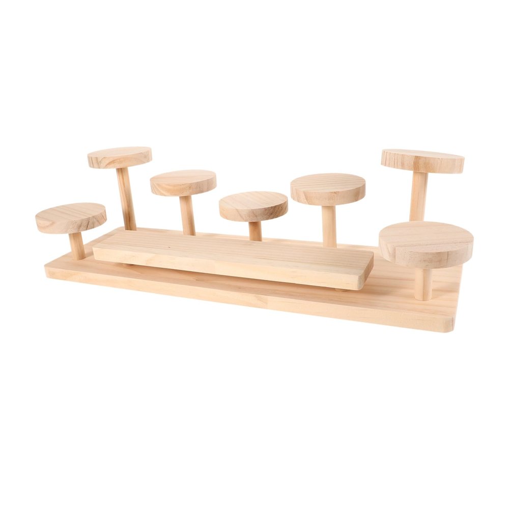 HAKIDZEL Wooden Perfume Holder Organizer Makeup Display Stand Vanity Accessories Rack