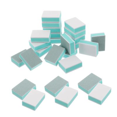 CALLARON 50pcs Nail Art Sponge Blocks Ergonomic Buffer Kit for Smooth Polishing Portable Nail Files for Home Salon Use for Fingernail Shaping Maintenance