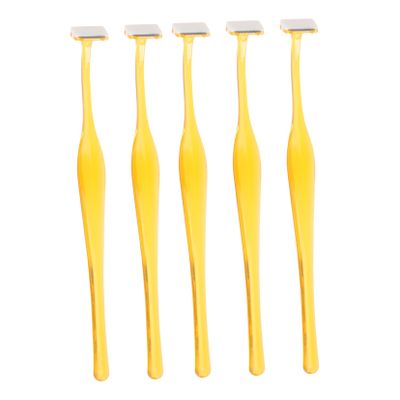 FOYTOKI 5pcs Eyebrow Razor Women Trimmers Portable Eyebrow Shaper Non-slip Grip for Facial Hair Removal Random Color