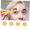 FOYTOKI 5pcs Eyebrow Razor Women Trimmers Portable Eyebrow Shaper Non-slip Grip for Facial Hair Removal Random Color view 4