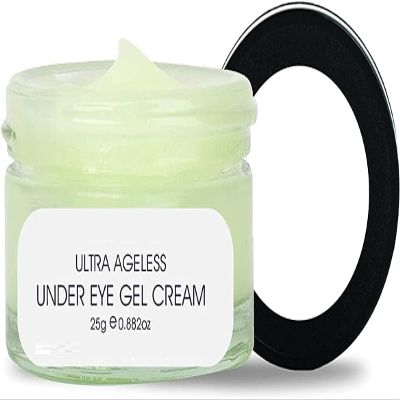 AM Ultra Ageless Under Eye Gel Cream  Anti-Aging Deep Under Eye Skincare Made with Ingredients for Dark Circles, Fine Lines, & Puffiness  25 gm