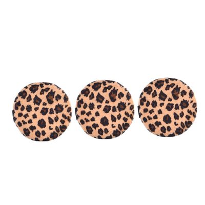 BIUDECO 3pcs Makeup Puff Soft Leopard Print Powder Puff Facial Makeup Pads for Skin Types Random Color
