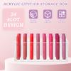 2 Pcs Lipstick Organizer Lipstick Case with 24 Slots Lip Gloss Holder, Acrylic Lipstick Storage Organizer Lipgloss Display Case, Clear Lip Balm Holder Display for Lip Gloss, Eyeliners view 3