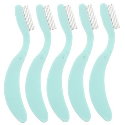 CTIRCHIU 5pcs Beauty Tools Eyelash Comb Lash Separator Eyebrow Brush Folding Design for Easy Travel