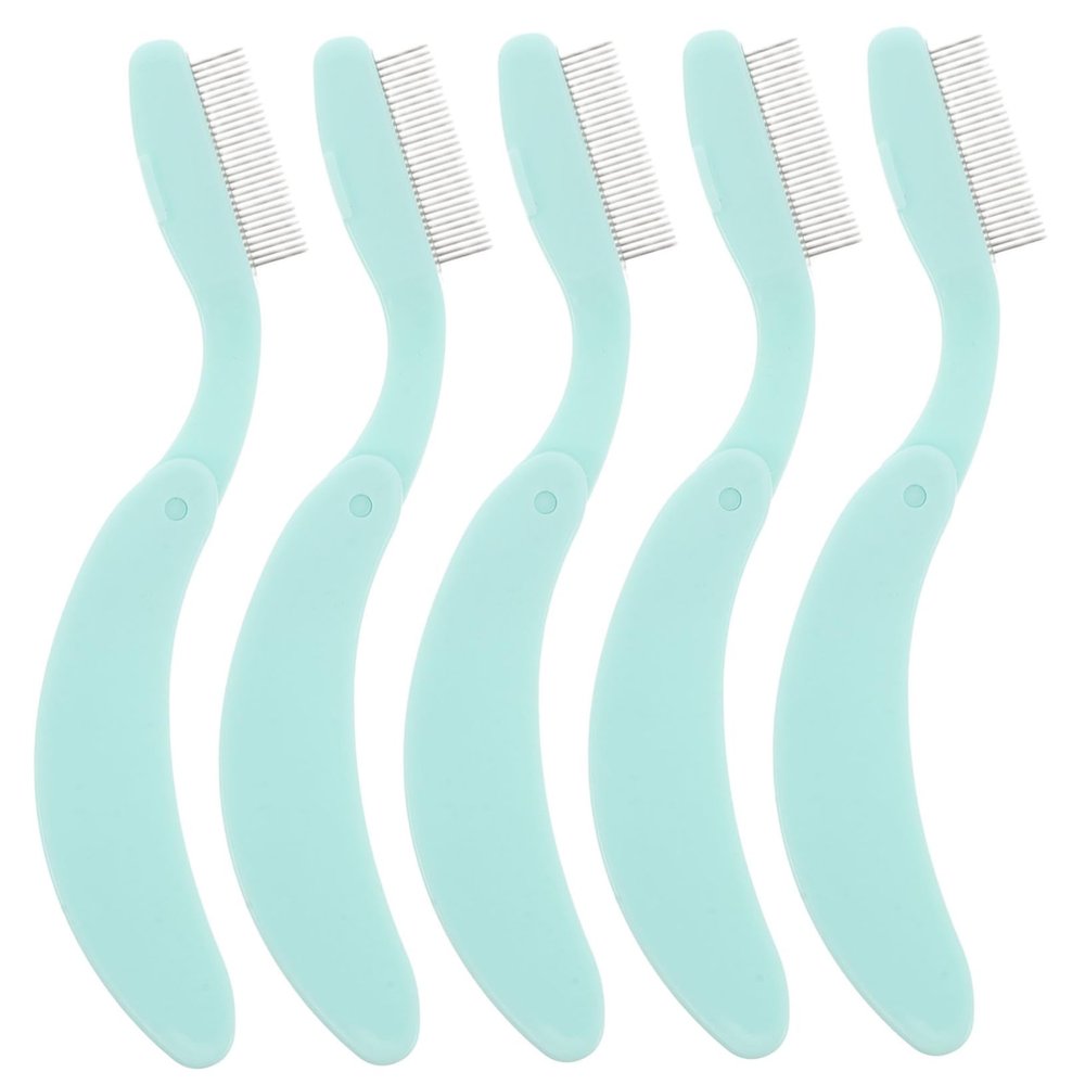 CTIRCHIU 5pcs Beauty Tools Eyelash Comb Lash Separator Eyebrow Brush Folding Design for Easy Travel