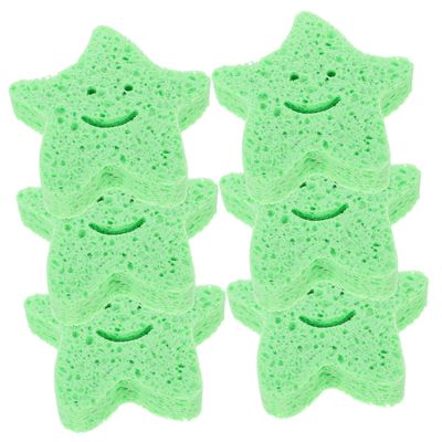 Gatuida 6pcs Star Shaped Body Scrubber Sponges Bath Sponge for Boys and Girls Shower Scrub