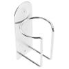 DEARMAMY Holder Rack for Hair Tools Compact Organizer for Barbers Salons and Bathrooms and Efficient Space-saving Design Silver view 1