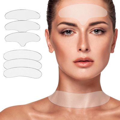 Stasover Neck Wrinkle Patches  Reusable Silicone Pads for Neck & Forehead, Anti Wrinkles Silicone Patches for Frown Lines, Smooth & Hydrating Overnight Skincare Pads for Women, 6 Pcs Set