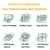 WGFXYBFY Four-Spectrum Hair Scalp Skin Oil and Analyzer, 15-Inch LCD Screen Hair Skin Analyzer Machine 50X 200X Skin Hair Scalp Detector with Storage Function Four-Grid Comparison view 2