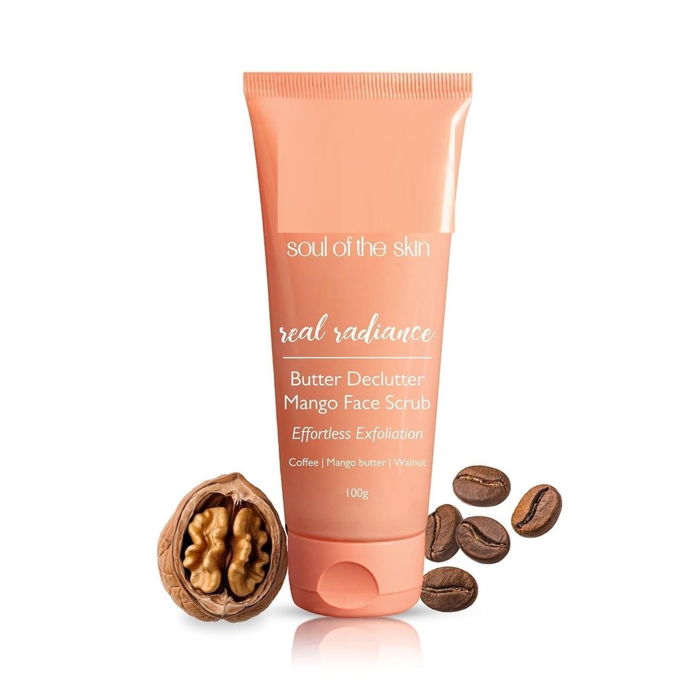 AM Coffee & Walnut De Tan Face Scrub 100 gm | For Exfoliation | Reduces Dead Skin, Blackhead Give Glowing Skin & Controls Excess Oil | With Coffee, Walnut & Mango Butter |