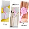 VALICLUD 1set Nail Brush Ergonomic Handle Soft Bristles for Fingernail Cleaning for Nail Salons and Home Use Compact Design for Easy Storage view 4