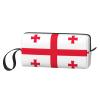 Flag of Georgia print Travel Toiletry Pouch, Pencil Bag Canvas Makeup Bag, Multi-Purpose Cosmetic Bag with Zipper view 2