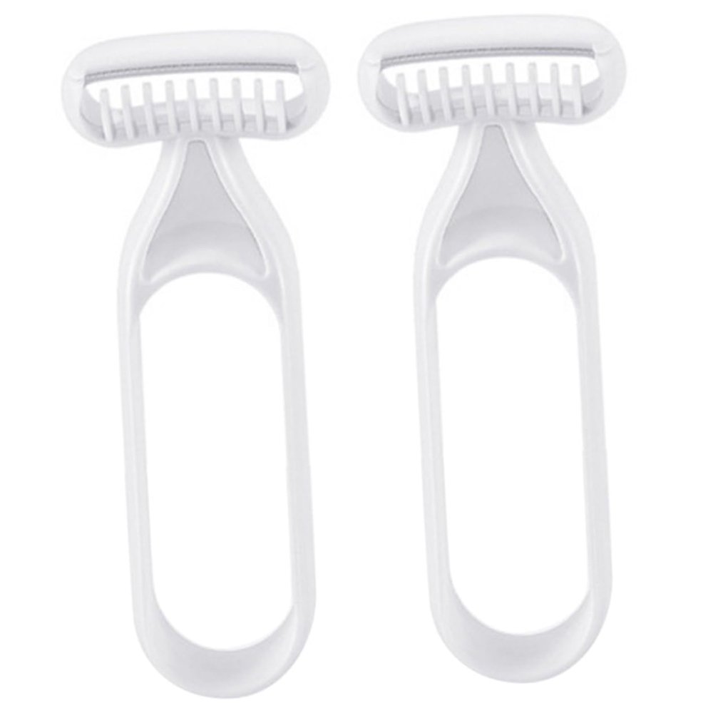 DEARMAMY 2pcs Portable Body Hair Trimmer for Women Underarm Leg Shaver with Safe Blades for Travel Wet Dry Use Reduces Skin Irritation Effortless Daily Grooming