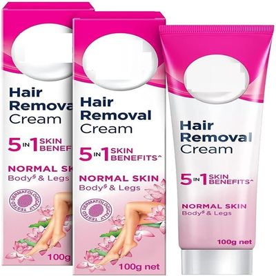 AM Hair Removal Cream for Normal Skin - 100 g (Pack of 2)