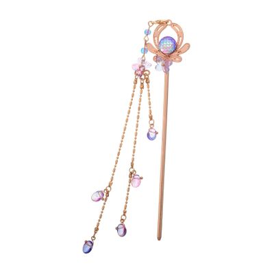 FOMIYES Chinese Style Hairpin Vintage Step Hairpin Decorative Hair Bun Accessory Tassel for Bridal