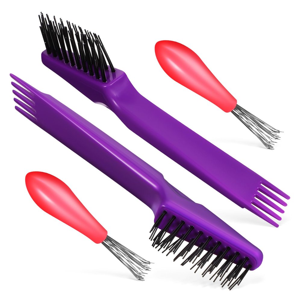 BAZEITFLOW 4pcs Detangler Brush Hard Bristle Brush Cleaning Comb Cleaner Cleaning Tool
