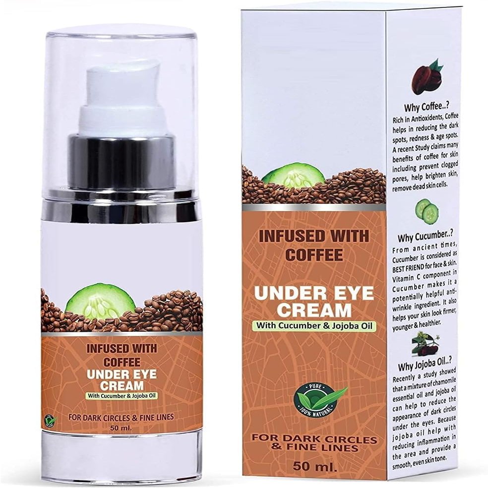 AM Under Eye Cream Gel for Dark Circles, Puffiness, Fine Lines, Wrinkles and Bags- 50ml | Anti Ageing | Even Skin Tone |