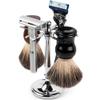 4 Prong Razors and Shave Brush Stand, Shaving Brush Holder Stand Tool, Shaving Accessories for Man, Holder, Holds 2 Double Safety Razors and 2 Shave Brushes (4 Holes) view 2