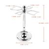 4 Prong Razors and Shave Brush Stand, Shaving Brush Holder Stand Tool, Shaving Accessories for Man, Holder, Holds 2 Double Safety Razors and 2 Shave Brushes (4 Holes) view 4