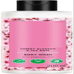 AM Cherry Blossom & Tea Rose Luxurious Body Wash | Liquid Shower Gel | Hydrating | Paraben Free, 200ml