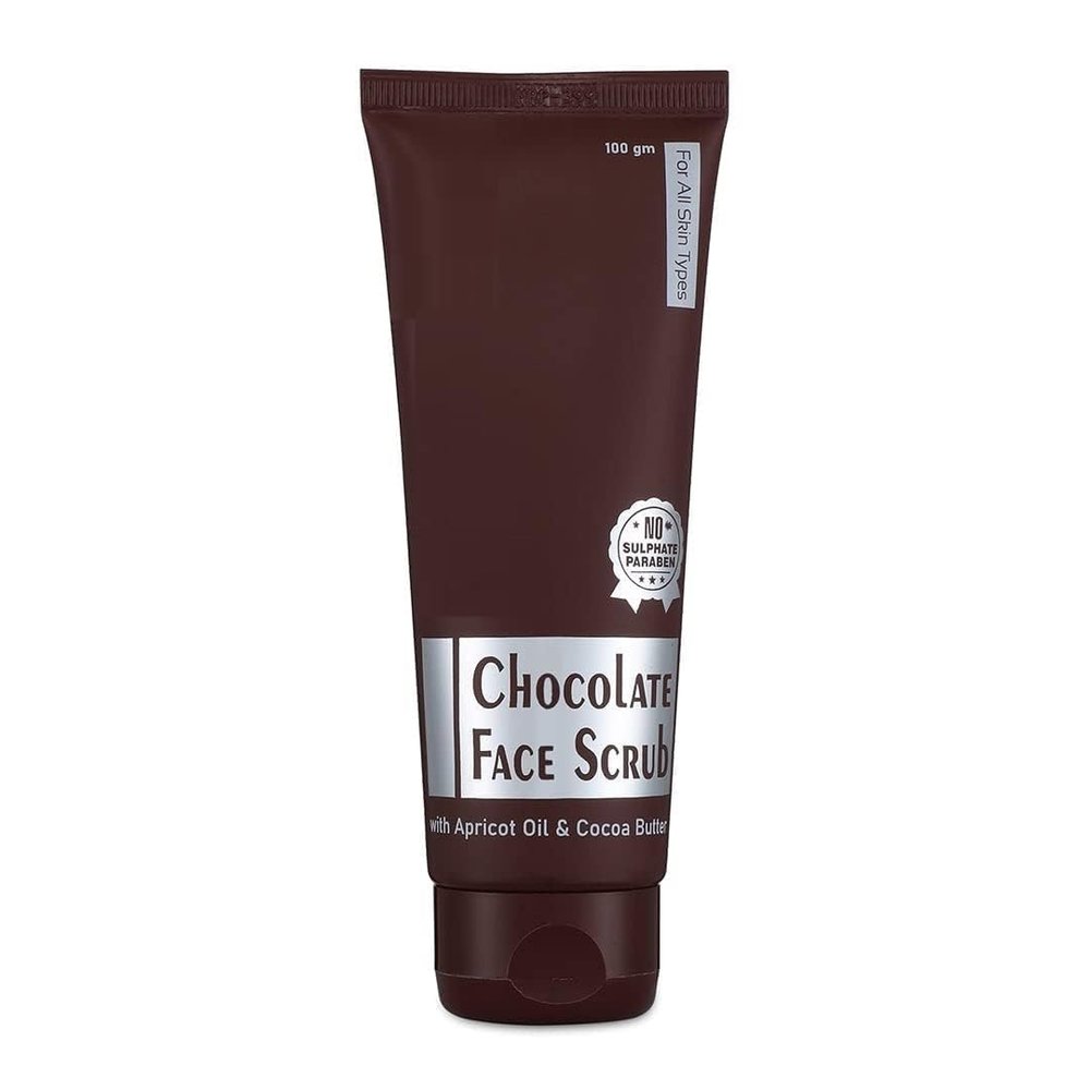 AM Chocolate Face Scrub Comes with the Goodness of Cocoa Butter, Diminishes Dark Spots & Blemishes, Reduces Puffiness,Unclog Pores & Removes Dead Skin,100gm