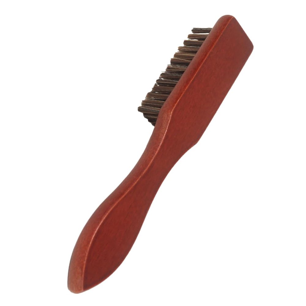 DEARMAMY Retro Beard Brush for Men Supple Bristle Shredded Hair Comb for Haircuts Grooming Essential Barber Accessory Compact Durable Design for Home Salon Use