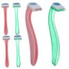 Ipetboom 6pcs Ladies Razor Shaver Kit Hair Razor for Women Face Legs Arms Privates Precision Trimmer Cover Random Color view 1