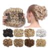 WOAITIANTIAN Hair Bun, Large Comb Hair Clips for Curly Synthetic Hair Extensions & Updo Bun Hair Extensions(Light brown white) view 1