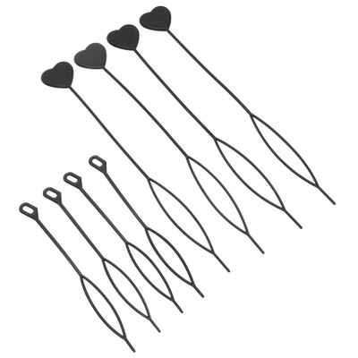 Ipetboom 40Pcs Heart Shaped Hair Bead Tool Braid Tool for Quick Hair Braiding Automatic Styling Accessory for Unique Ponytail Designs Includes Long Tools