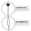 Ipetboom 40Pcs Heart Shaped Hair Bead Tool Braid Tool for Quick Hair Braiding Automatic Styling Accessory for Unique Ponytail Designs Includes Long Tools view 2