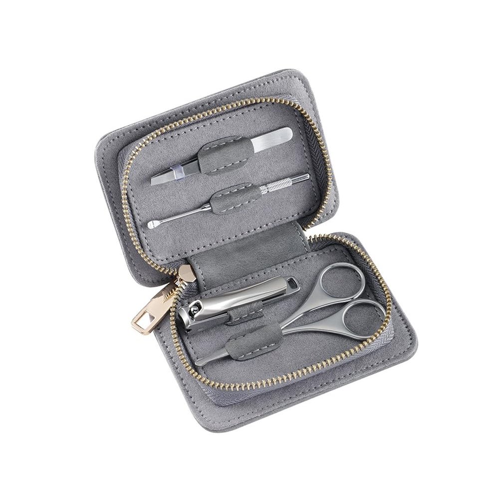 9 in 1 Portable Manicure Kit Stainless Steel Fingernail Clipper Personal Care Tools Set with PU Case (Model 2)