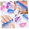 CHILDWEET 12pcs Nail Dust Cleaner Brushes Large Plastic Fingernail Scrubbing Tool for Manicure Pedicure Lightweight and Portable Nail Cleaning Brush Dusty view 4