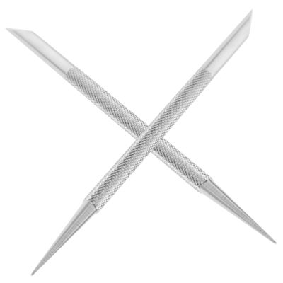 VALICLUD 2pcs Stainless Steel Nail Cuticle Pusher and Remover Tool Ergonomic Dual-ended Design for Easy Cuticle Care for Manicure and Pedicure for Natural and Artificial Nails