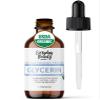 100% Organic Glycerin - For Skin & Hair - Food Grade - USDA Certified - Not From Palm Oil - Perfect Skin and Hair Moisturizer - 1 Fl Oz Glass Bottle & Dropper view 1