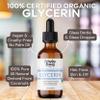 100% Organic Glycerin - For Skin & Hair - Food Grade - USDA Certified - Not From Palm Oil - Perfect Skin and Hair Moisturizer - 1 Fl Oz Glass Bottle & Dropper view 2