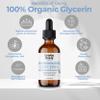 100% Organic Glycerin - For Skin & Hair - Food Grade - USDA Certified - Not From Palm Oil - Perfect Skin and Hair Moisturizer - 1 Fl Oz Glass Bottle & Dropper view 3
