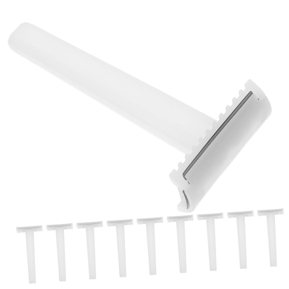 LOORGVEL 10pcs Disposable Hair Removal Razors for Women Men Double-edged Shaver Gentle Skin for Body and Eyebrow Trimming Easy to Carry