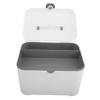 HONMEET Nail Art Tool Box Manicure Tool Storage Case Organizer for Nail Tech Large Makeup Case White Grey view 1