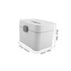 HONMEET Nail Art Tool Box Manicure Tool Storage Case Organizer for Nail Tech Large Makeup Case White Grey view 2
