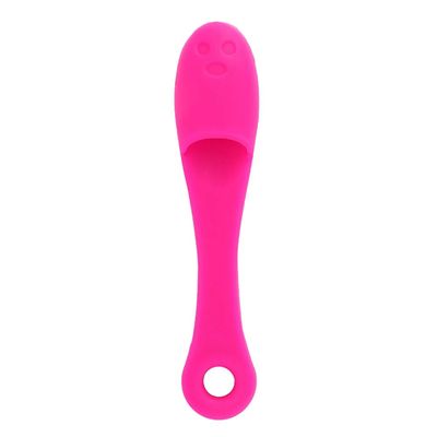 NinthAvenue Basics Silicone Face Scrubber, Silicone Scrubber Face Cleansing Finger Brush Dark Rose Red Pore Cleaner Blackhead Removal Massager