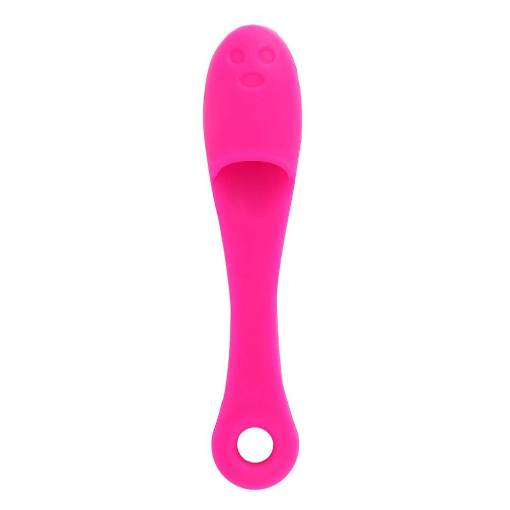 NinthAvenue Basics Silicone Face Scrubber, Silicone Scrubber Face Cleansing Finger Brush Dark Rose Red Pore Cleaner Blackhead Removal Massager