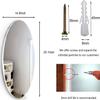 Frameless Beveled Wall Mounted Bathroom Mirror, HD Makeup Mirror, 25" Round Mirror view 3