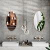 Frameless Beveled Wall Mounted Bathroom Mirror, HD Makeup Mirror, 25" Round Mirror view 4