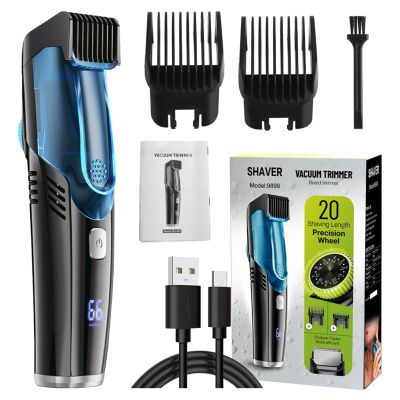 Vikye Cordless Rechargeable Hair Clipper & Trimmer, Easy Guide Combs, Self - Absorbing Water Proof Hair Clippers for Barbers Haircut Kit (Blue)