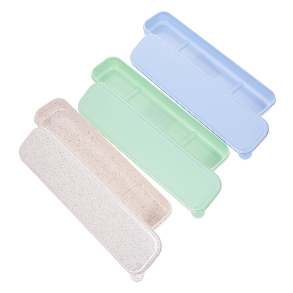 CIMAXIC 6pcs Standing Pencil Case Large Capacity Makeup Brush Organizer Box Travel Brush Storage Box Cute Aesthetic Case