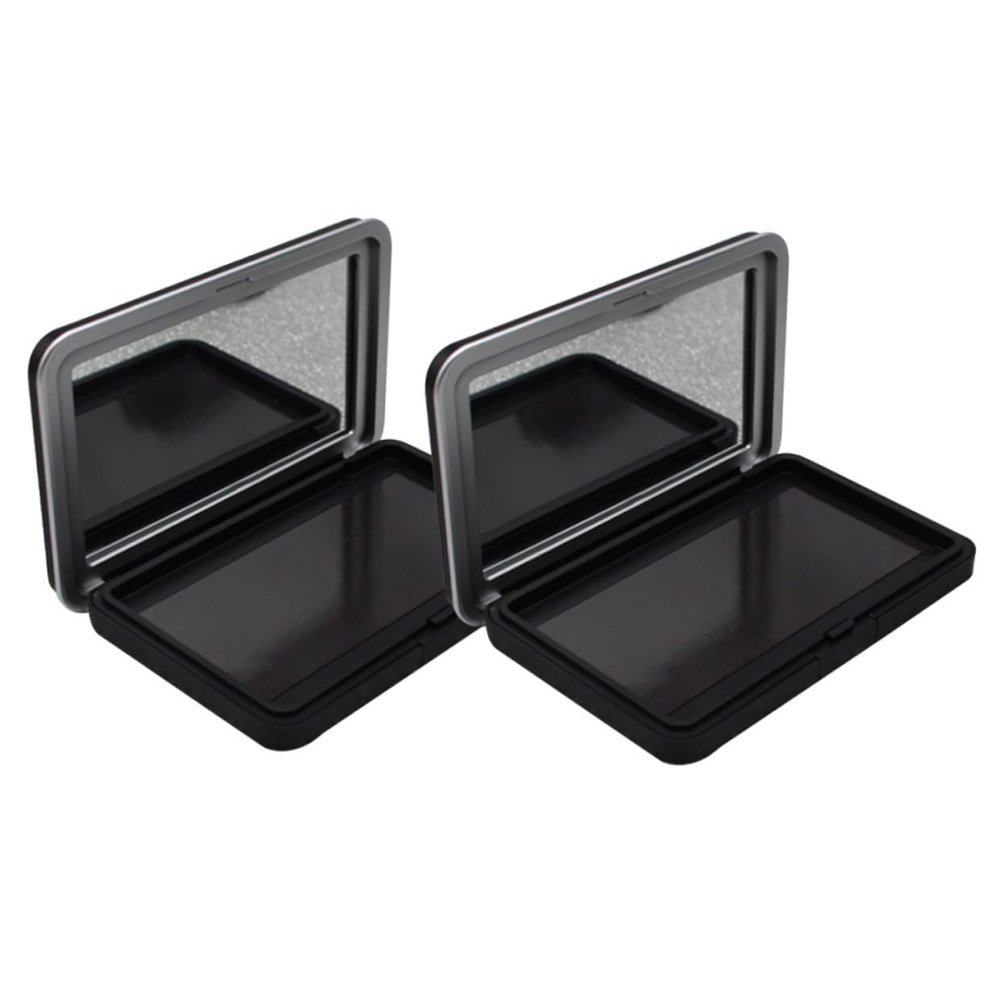 AUTSUPPL 2pcs Portable Eye Shadow Powder Box Matte Makeup Palette Holder for Vanity Make up Organizers for Travel Storage
