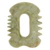 PartyKindom 1pc Natural Jade Gua Board Face Massage Plate for Relaxation and Skin Care Smooth Edges for Safe Use Promotes Absorption of Skin Care Products view 1