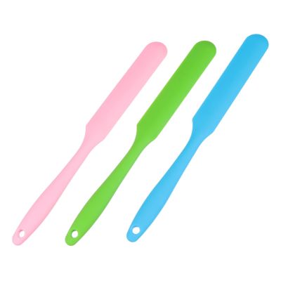 Healeved 3pcs Silicone Wax Stick Hair Removal Long Handle Comfortable Grip Non-stick Wax Applicator Spatula for Home Salon Use
